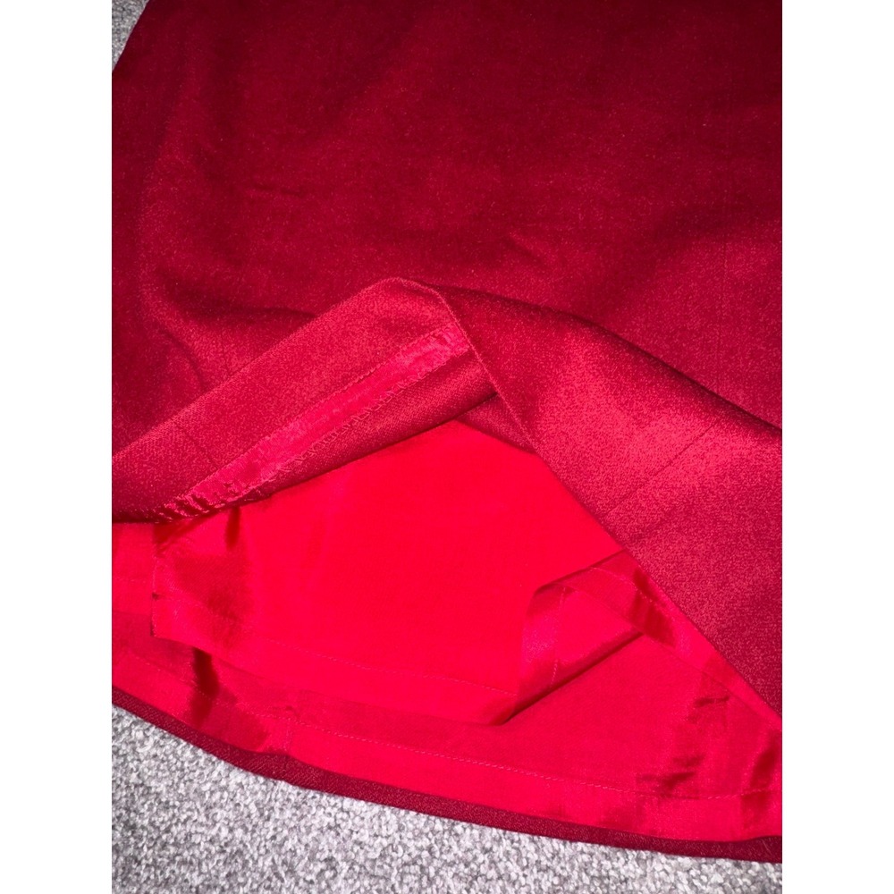 Ann Taylor Loft Women's Red Wool Blend Pencil Skirt - Size 2 - Picture 6 of 8
